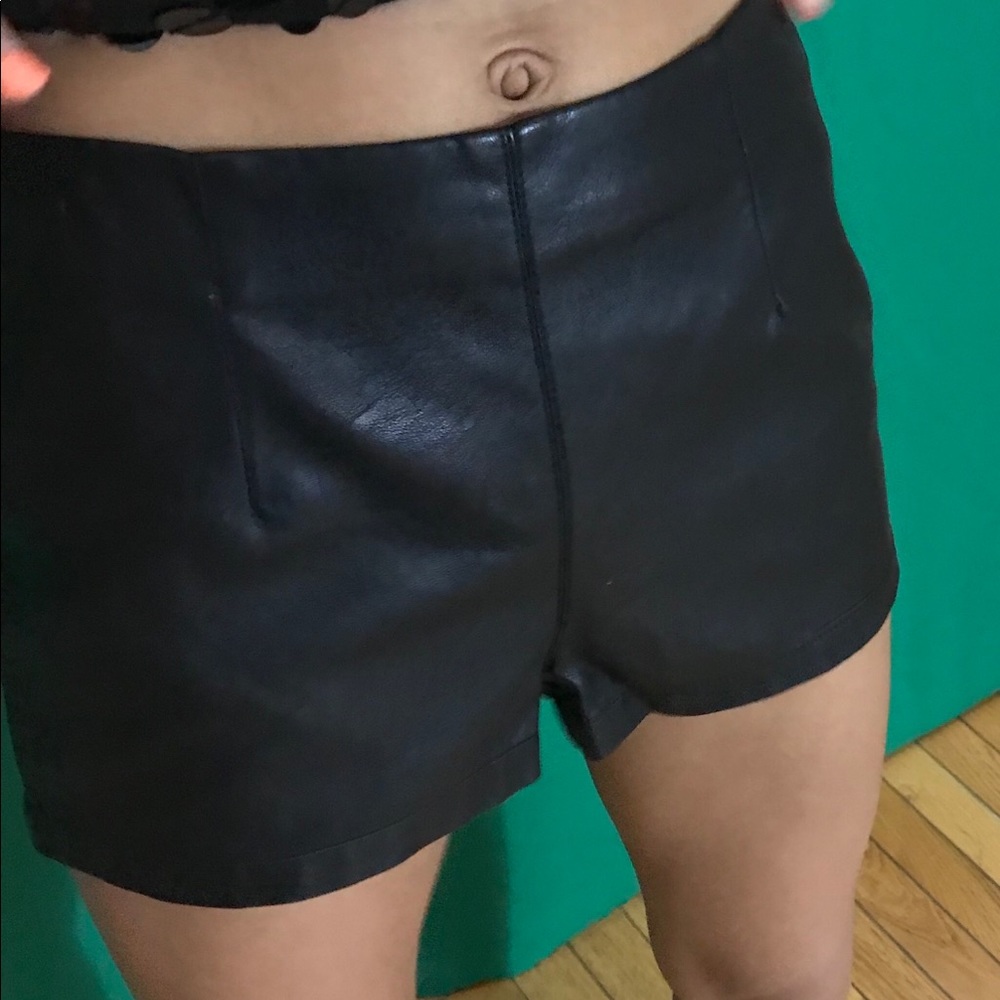 Forever 21 fake leather shorts size M.